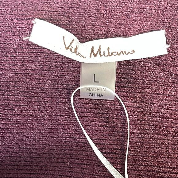 Vida Milano sweater dolman boatneck quiet luxury ancho chile red women’s large - Picture 4 of 6